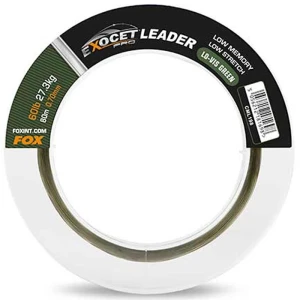 Fir Inaintas Monofilament Fox Exocet Pro Leader Low Vis Green, 100m, 60lb/27.3kg, 0.70mm