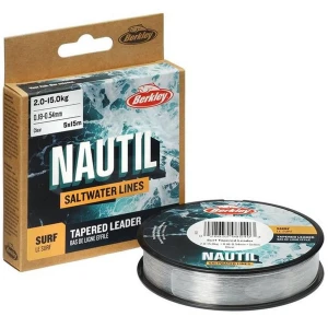 Fir Monofilament Conic Berkley Nautil Surf Tapered, Clear, 200m, 0.20mm-0.57mm, 2.5-16.1kg