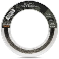Fir Monofilament Fox Soft Steel Fleck Leader, Camo, 15.9kg, 35lbs, 0.50mm, 100m Fir Monofilament Fox Soft Steel Fleck Leader, Camo, 15.9kg, 35lbs, 0.50mm, 100m