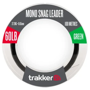 Fir Monofilament Inaintas Trakker Snag Leader, Green, 0.60mm, 50lb/22.6kg, 100m