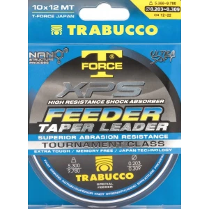Fir TRABUCCO T-Force Xps Feeder Taper Leader 0.203-0.309mm, 10x12m, 5.300kg