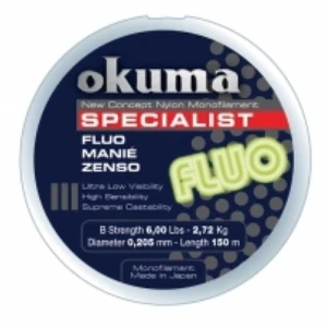 Fir Monofilament Okuma Specialist Fluo 028mm/5,4kg/150m