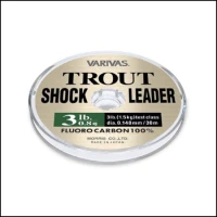 FIR MONOFILAMENT VARIVAS TROUT SHOCKLEADER FLUOROCARBON 30M 0.185MM 5LB