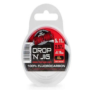 Fir Fluorocarbon Fox Rage Strike Point Drop N Jig Clear 5.67lb/2.57kg, 0.18mm, 40m