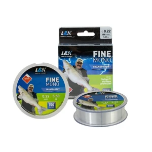 Fir Monofilament L&k Fine Mono Transparent 0.28mm 150m 7.7kg