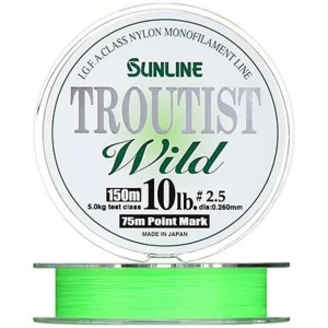 Fir Monofilament Sunline Troutist Wild Hg, 3lb, 0.148mm, 150m