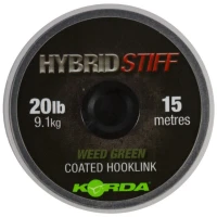 FIR TEXTIL KORDA CU CAMASA STIFF HYBRID COATED BRAID 20LBS WEED GREEN 15M