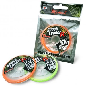 Fir Fluorocarbon Momoi Shock Leader, Transparent, 0.218mm, 3.18kg, 30m