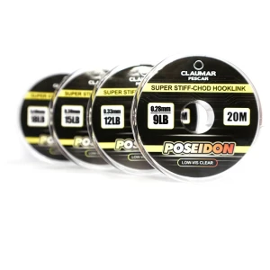 Fir Monofilament Claumar Poseidon Pentru Legat Carlige Super Stiff 20m 9lb 0.28mm