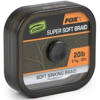 Fir Textil Fox Naturals Soft Braid Hooklength, 20m, 20lb/9.1kg Fir Textil Fox Naturals Soft Braid Hooklength, 20m, 20lb/9.1kg