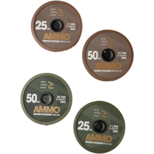 Fir Textil ONE MORE CAST Tackle Ammo Camo Braided Hooklink, Weed-Silt, 25lbs-11.30kg , 20m Fir Textil ONE MORE CAST Tackle Ammo Camo Braided Hooklink, Weed-Silt, 25lbs-11.30kg , 20m