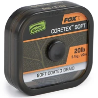 Fir Textil cu Camasa Fox Naturals Coretex Soft, Verde Inchis, 20m, 20lb/9.1kg