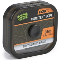 Fir Textil cu Camasa Fox Naturals Coretex Soft, Verde Inchis, 20m, 35lb/15.8KG