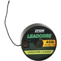 Leadcore Zfish Leader, Brown-Black Camouflage, 20.4kg, 45lbs, 5m