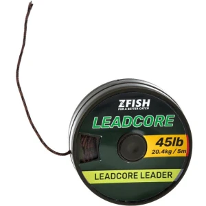 Leadcore Zfish Leader, Brown-black Camouflage, 20.4kg, 45lbs, 5m