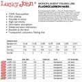 Fir Fluorocarbon Lucky John Hard Transparent 30m 0.16mm 2.3kg  Fir Fluorocarbon Lucky John Hard Transparent 30m 0.16mm 2.3kg