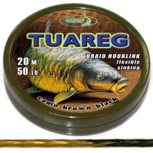 Katran Braided Hook Links Tuareg 35lb 20 M/35lb/20 M/camo Brown Black
