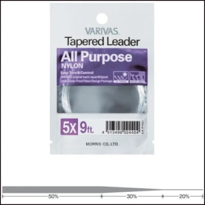 Inaintas Monofilament Varivas Fly All Purpose Nylon 4x 9ft/2.74m
