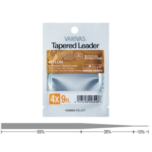 INAINTAS MONOFILAMENT VARIVAS FLY TAPERED AIRS 9FT/2.74m 6X INAINTAS MONOFILAMENT VARIVAS FLY TAPERED AIRS 9FT/2.74m 6X