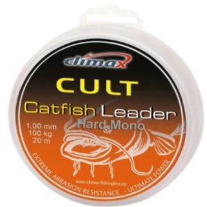 Fir Monofilament Climax Cult Catfish Hard Mono Leader 50m 0.90mm 60kg
