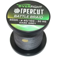 Fir Multifilament OVERFIGHT Ipercut Battle 4X Gri, 40kg, 0.50mm, 500m Fir Multifilament OVERFIGHT Ipercut Battle 4X Gri, 40kg, 0.50mm, 500m