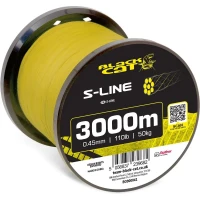 Fir Textil Black Cat S-line Yellow, 3000m, 0.45mm, 50kg/110lb