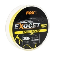 Fir Textil Fox Exocet Mk2 Spod Braid Yellow, 0.18mm, 20lbs, 300m