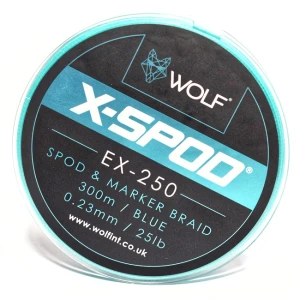 Textil Spod Wolf X-spod Ex-250 Spod & Marker Braid 0.23mm - Blue 25lb/300m