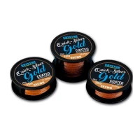 FIR KRYSTON QUICKSILVER GOLD COATED SHOCK LEADER 20m 25lb Gravel Brown FIR KRYSTON QUICKSILVER GOLD COATED SHOCK LEADER 20m 25lb Gravel Brown