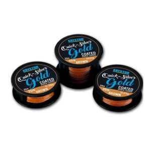 Fir Kryston Quicksilver Gold Coated Shock Leader 20m 45lb Gravel Brown