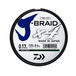 Fir Textil Daiwa J-braid X4 0.25mm 14.4kg 135mt Verde