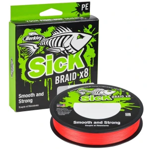 Fir Textil Berkley Sick Braid, Red, 0.12mm, 11.20kg 2000m