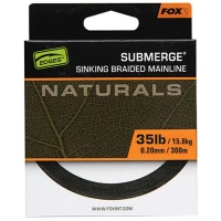 Fir Textil Fox Submerge Naturals Sinking Braid, Black, 29.5kg, 65lbs, 0.38mm, 300m