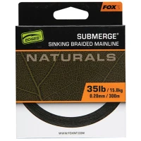 Fir Textil Fox Submerge Naturals Sinking Braid, Black, 29.5kg, 65lbs, 0.38mm, 600m Fir Textil Fox Submerge Naturals Sinking Braid, Black, 29.5kg, 65lbs, 0.38mm, 600m