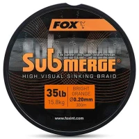 Fir Textil Fox Submerge Sinking Braid, Orange, 15.8kg, 35lbs, 0.20mm, 300m