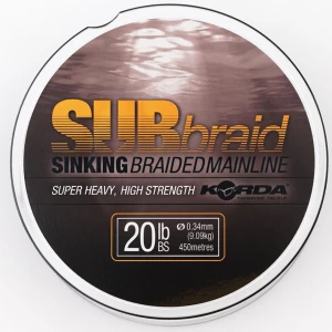 Fir Textil Korda Subbraid, Sinking, 15lb/0.30mm, 1200m