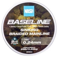 Fir Textil Nash Baseline Sinking Braid, Camo, 11.33kg, 25lbs, 0.24mm, 1200m