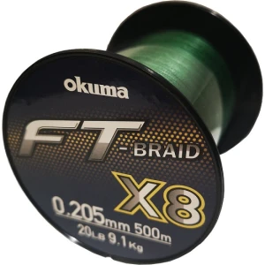 Fir Textil Okuma Ft Braid X8 Green 500m 0.28mm 15.90kg