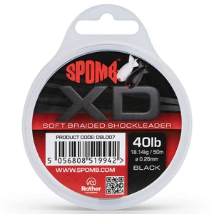 Fir Textil SPOMB Braided XD Shockleader,Black, 40lbs/18.14kg, 0.26mm