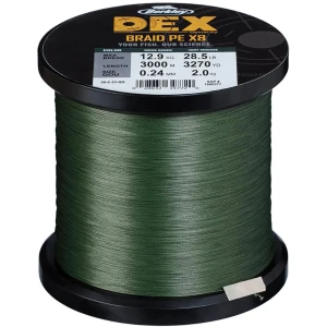 Fir Textilberkley Dex Braid X8, 3000m, Moss Green, 0.04mm, 4.1kg