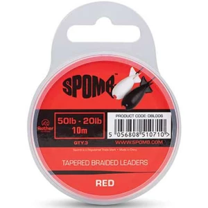 Inaintas Textil Fox Spomb Tapered Braided Leaders Red, 3x10m, 0.38mm-0.20mm / 50lbs-20lbs
