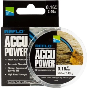 Fir Monofilament PRESTON Accu Power, 0.09mm, 100m