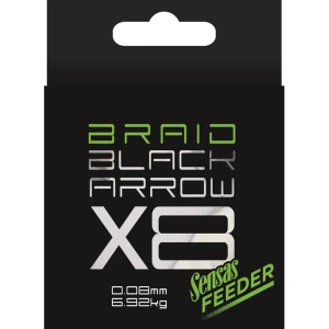 Fir Textil Feeder SENSAS Black Arrow X8 Braid, 0.08mm, 150m, 6.92kg