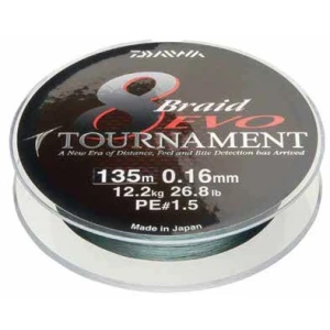 FIR DAIWA TOURNAMENT X8 EVO DARK GREEN 0.18MM/15,8KG/300M FIR DAIWA TOURNAMENT X8 EVO DARK GREEN 0.18MM/15,8KG/300M