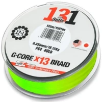 FIR TEXTIL SUFIX 131 G-CORE X13 BRAID NEON CHARTREUSE 150M 0.165 mm 9.10kg