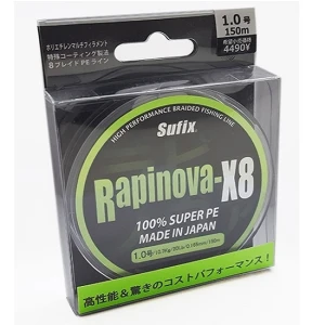 Fir Textil Sufix Rapinova X8 Lemon Green 150m 0.185mm