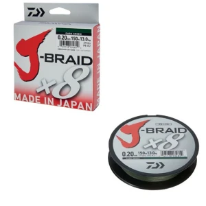 Fir Daiwa Textil J-braid X8, Dark Green, 010mm/6kg/300m