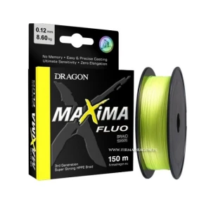 Fir Dragon Maxima Fluo Braid 8.60kg/0.12mm/yellow Fluo
