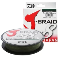 Fir Textil Daiwa J-braid X8, Dark Green, 13kg, 0.20mm, 300m