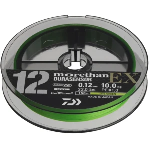 Fir Textil DAIWA Morethan Durasensor X12 EX+SI3 Lime Green, 0.10mm, 150m, 7.3kg